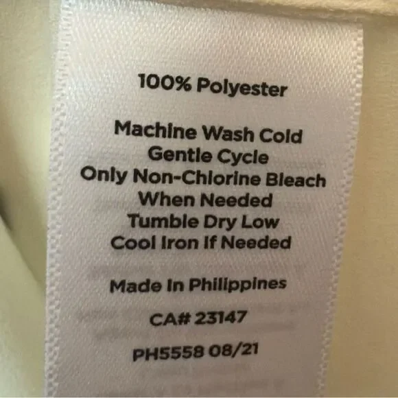 Talbots Long Sleeve Heart Pattern Polka Dot Flowy Blouse Top. Medium. - Picture 6 of 7